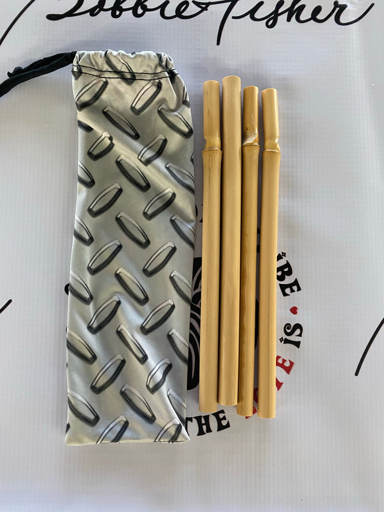 BAMBOO STRAWS WITH CUSTOM POUCH