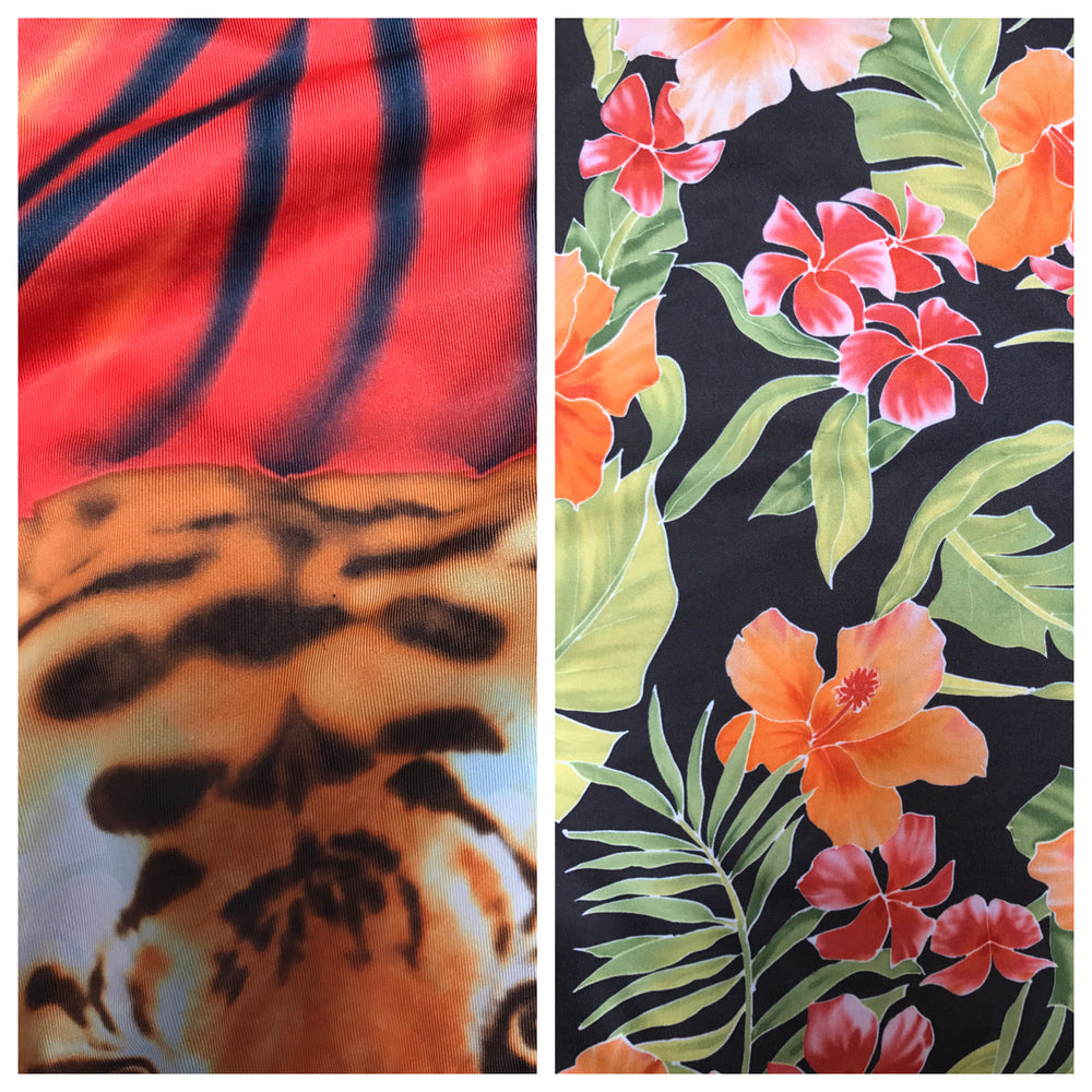 SKIRT/COVERUP RED TIGER/HAWAIIAN FLORAL
