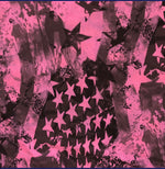 V NECK SIDE SLIT DRESS PINK GRAFFITI/PINK STARS