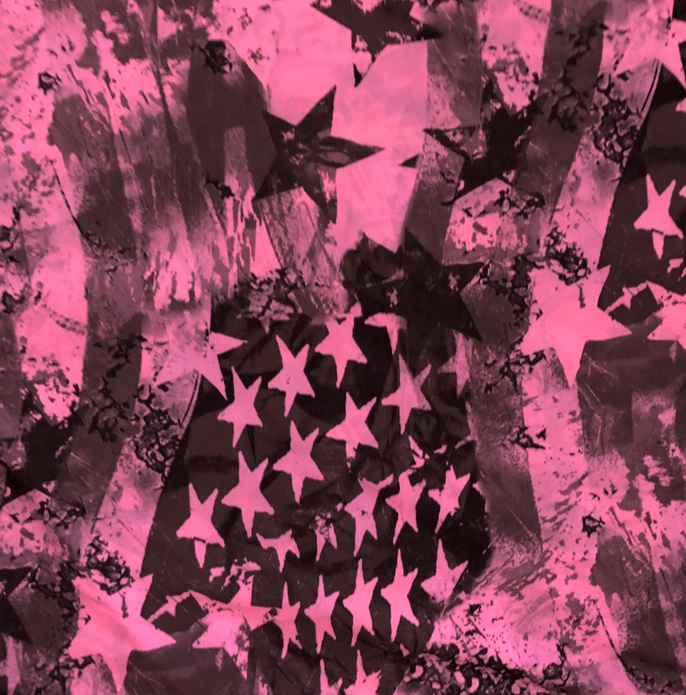 SLEEVELESS TOP/RASH GUARD PINK GRAFFITI/PINK STARS